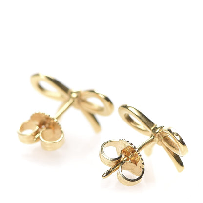 Tiffany 18K Yellow Gold Bow Earrings 3 of 4