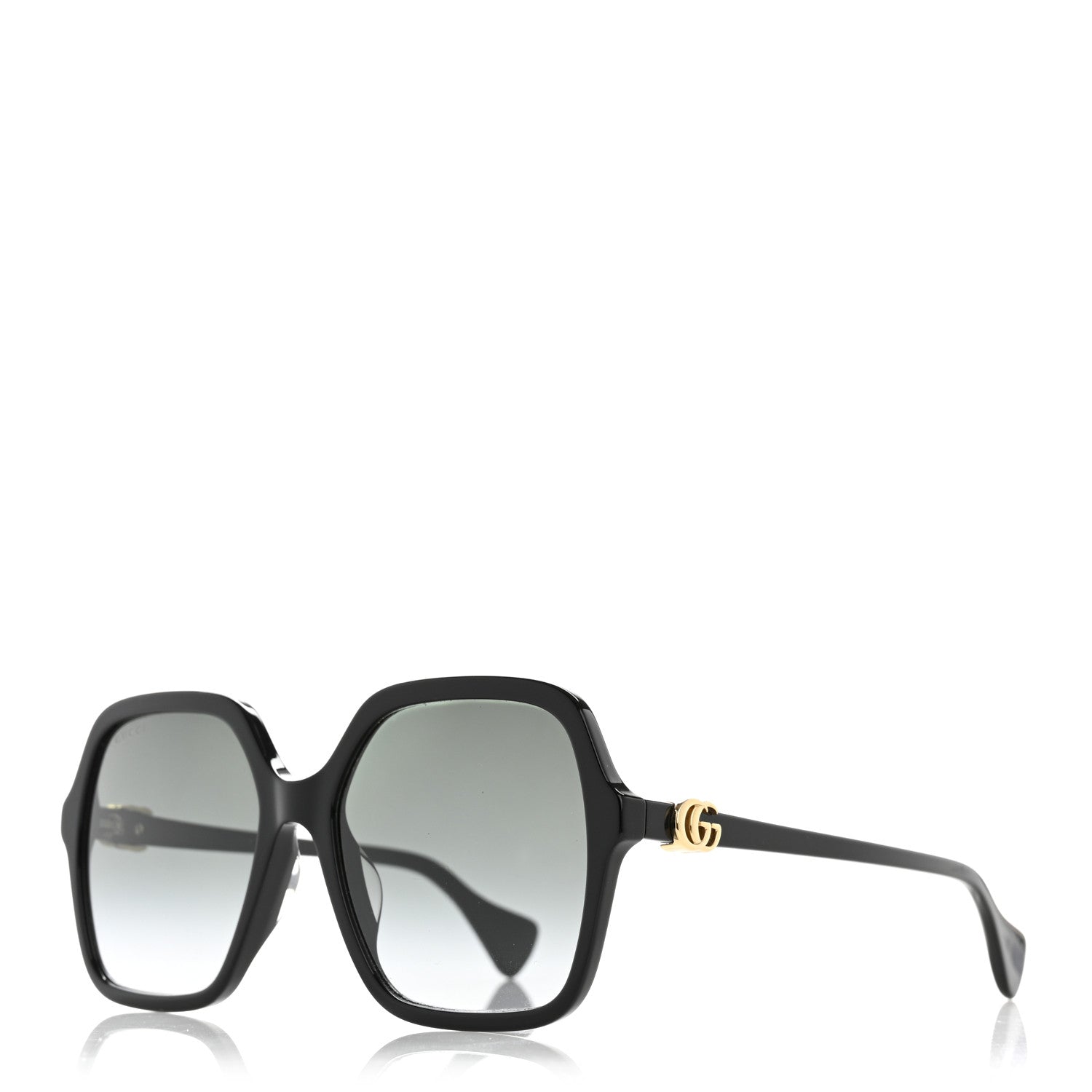 Gucci Acetate Oversize Rectangle Frame GG1072SA Sunglasses Black 1 of 10