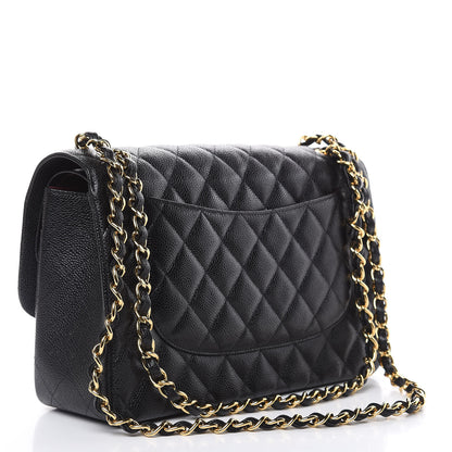 Chanel Caviar Quilted Jumbo Double Flap Black 3 of 11