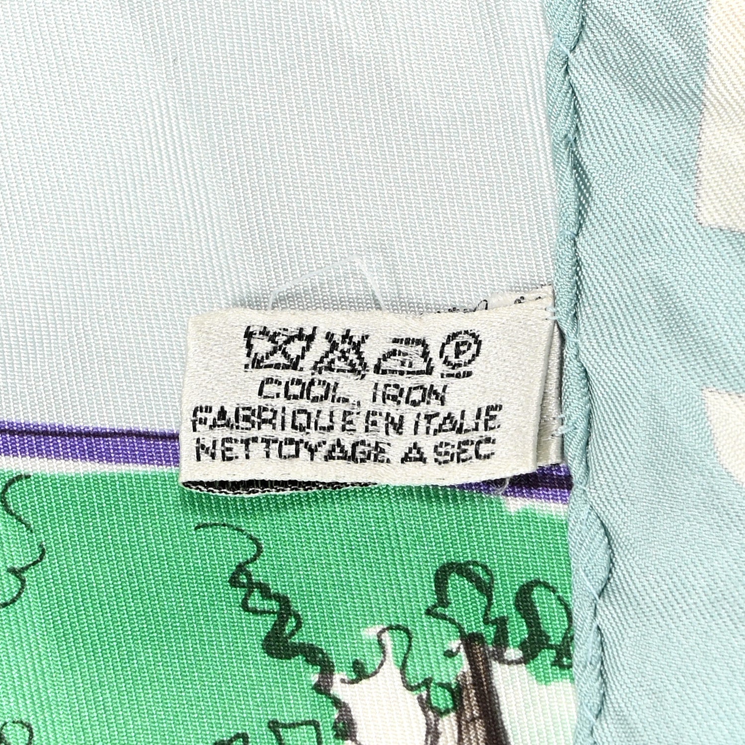 Chanel Silk Coco Heart Scarf Blue 2 of 4