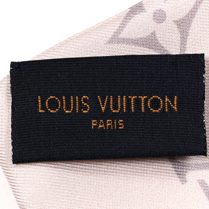 Louis Vuitton Silk Monogram Confidential Bandeau Light Pink Porcelain Rose Beige Ebony 3 of 3