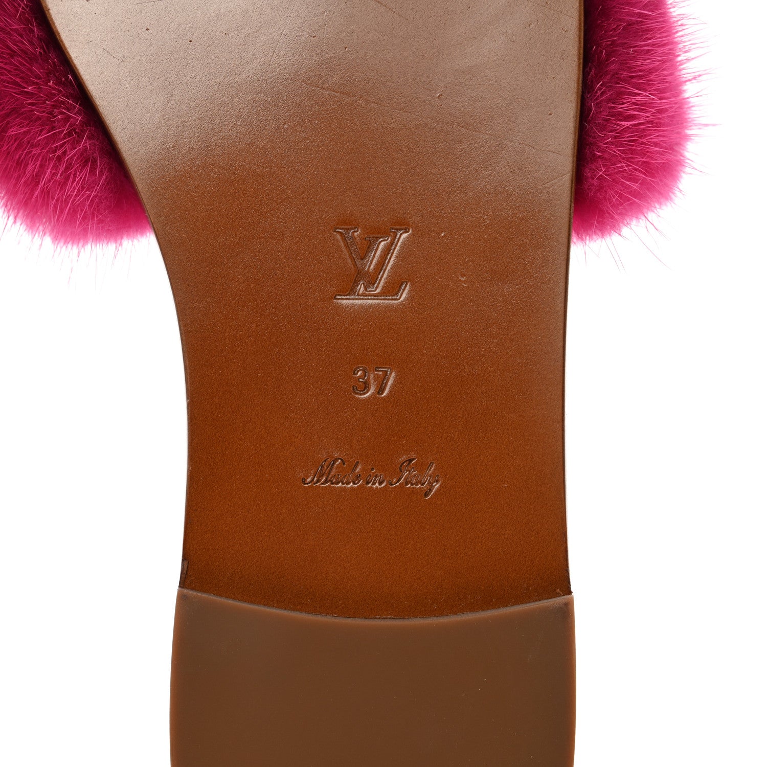 Louis Vuitton Mink Fur Lock It Flat Mule 37 Hot Pink 7 of 11