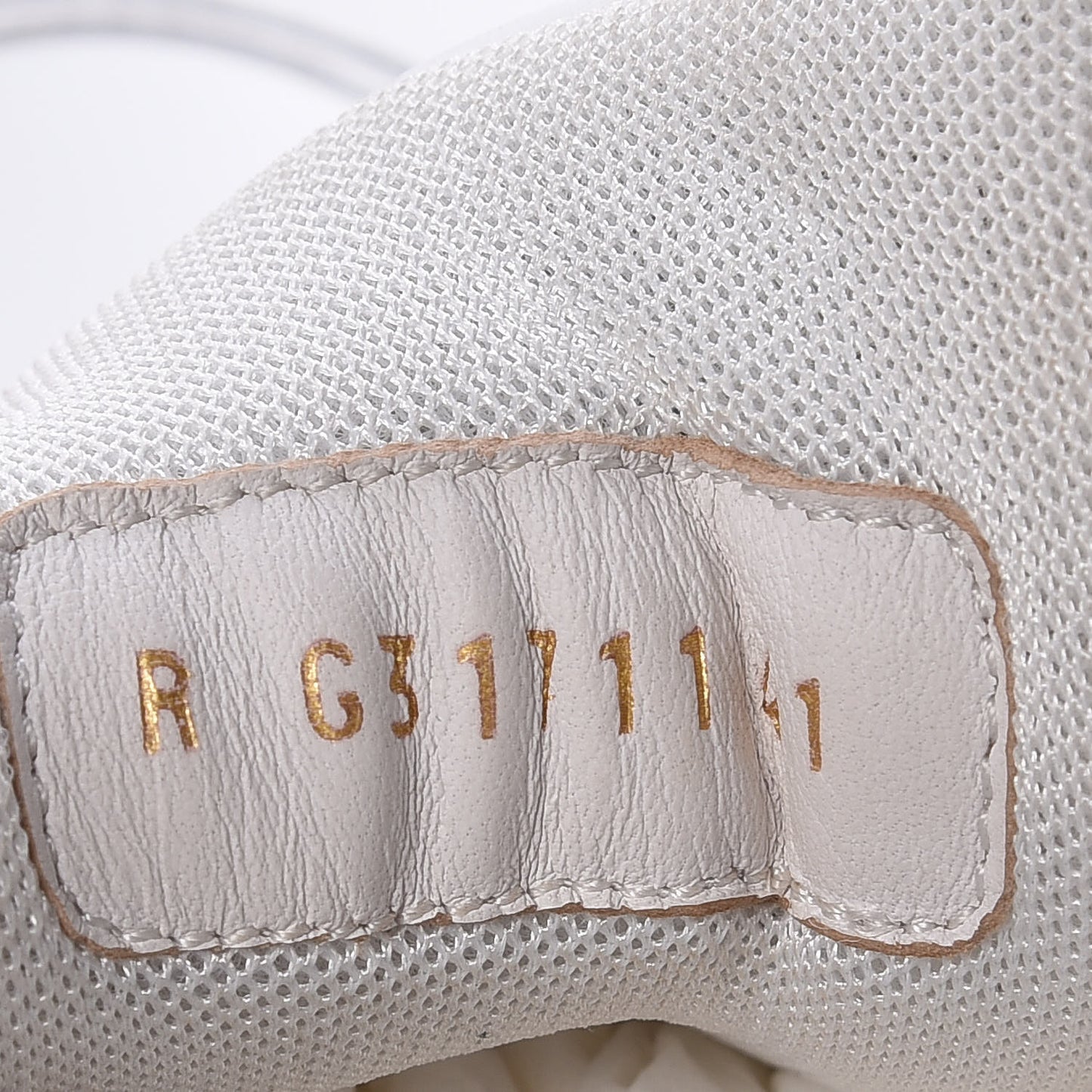 Calfskin Laminated Lambskin CC Sneakers 41 White Gold