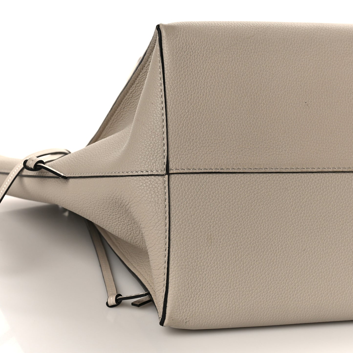 Soft Grained Calfskin Medium Cushion Tote Light Oat