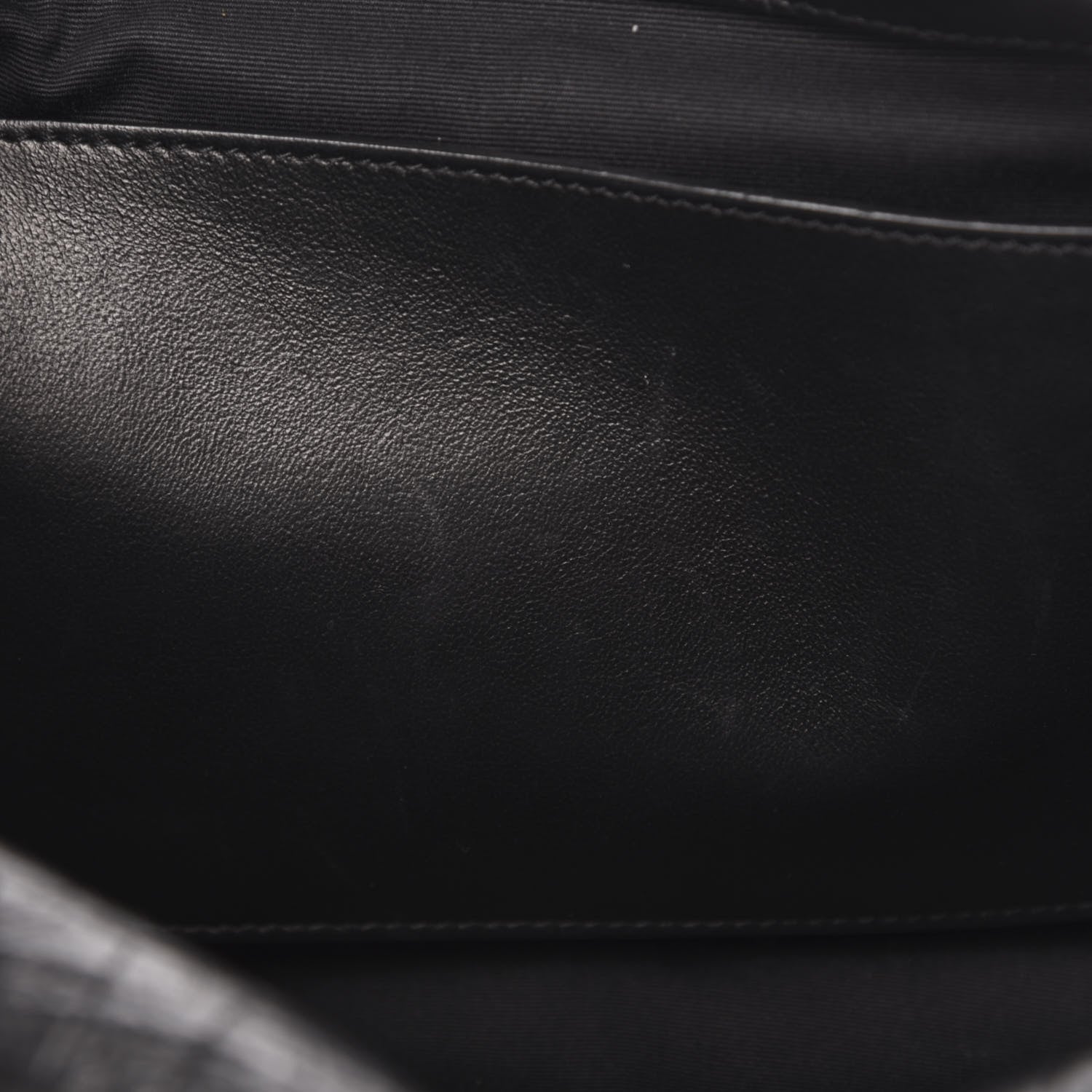 Saint Laurent Crocodile Embossed Lambskin Monogram Medium Niki Chain Satchel Black 10 of 10