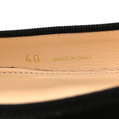 Prada Nappa Vernice Cap Toe Logo Bow Ballerina Flats 40 Black 9 of 14