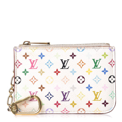 Louis Vuitton Monogram Multicolor Key Pouch White Litchi 1 of 14
