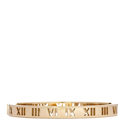 Tiffany 18K Yellow Gold Ruby Atlas Pierced Hinged Bangle Bracelet 2 of 3