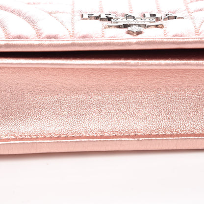 Prada Metallic Nappa Mini Impunture Diagramme Chain Crossbody Bag Rosa Mordore 10 of 12