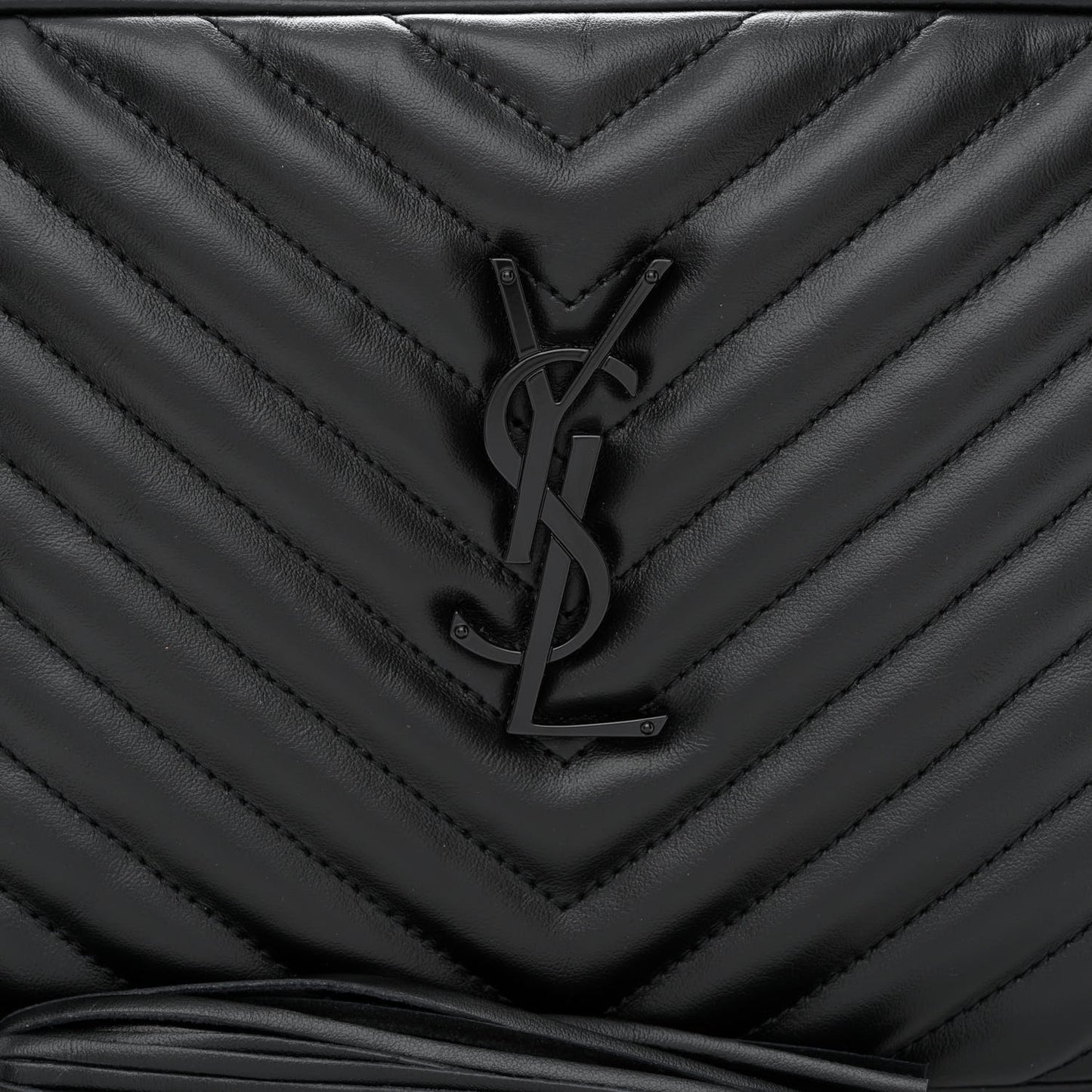 Calfskin Matelasse Monogram Monochrome Lou Camera Bag Black