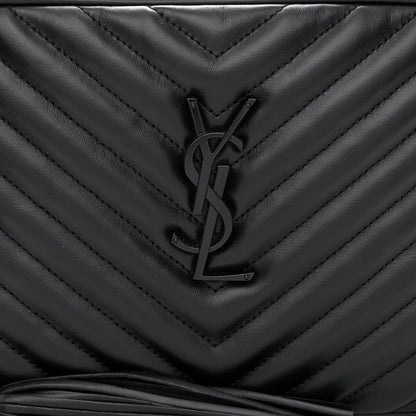 Saint Laurent Calfskin Matelasse Monogram Monochrome Lou Camera Bag Black 8 of 10