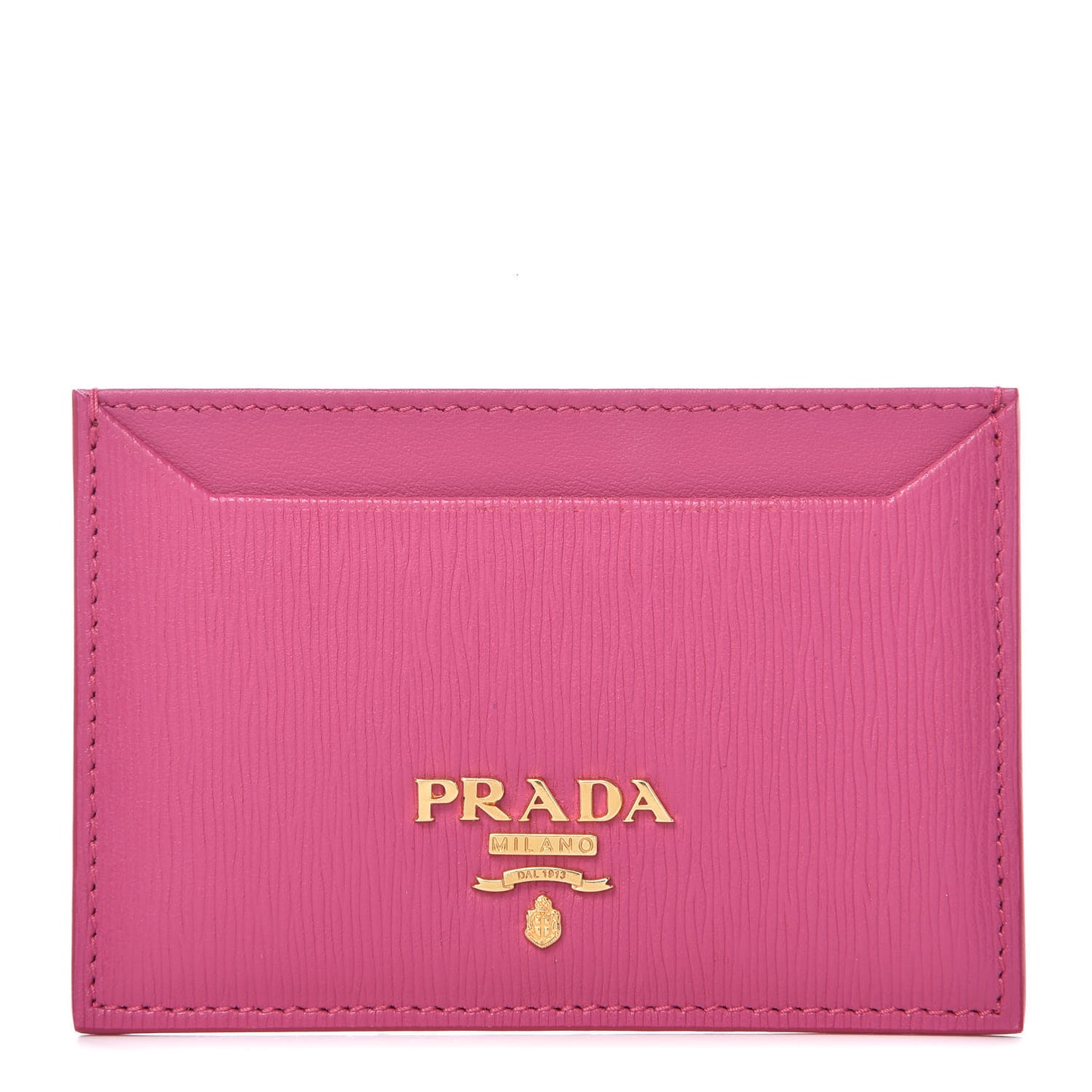 Vitello Move Metal Card Case Fuxia
