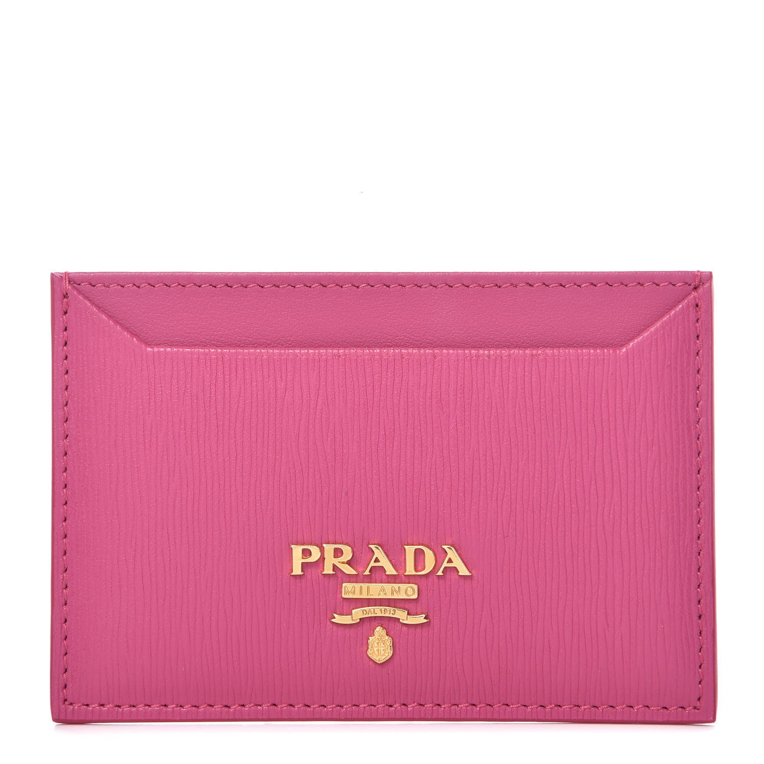 Prada Vitello Move Metal Card Case Fuxia 1 of 7