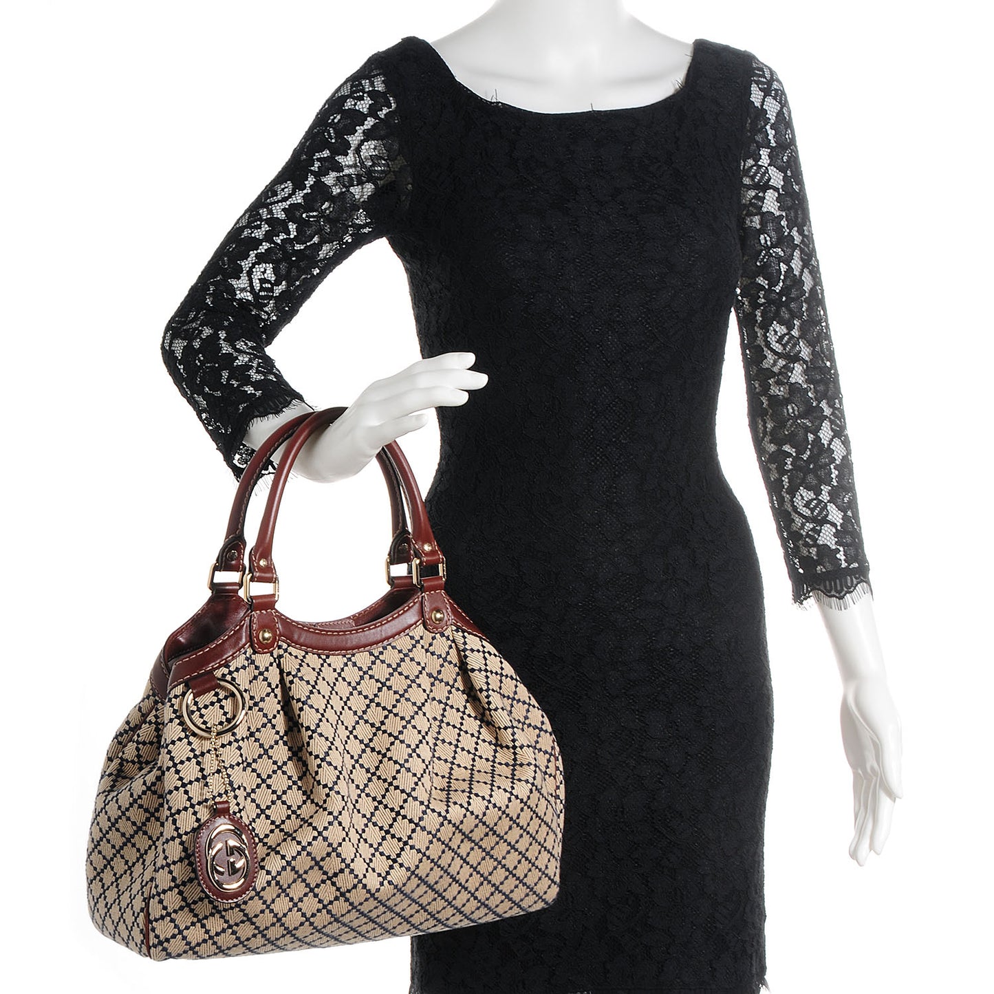 Diamante Medium Sukey Tote Brown