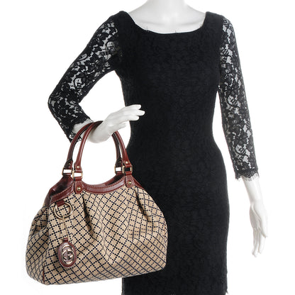Gucci Diamante Medium Sukey Tote Brown 2 of 8