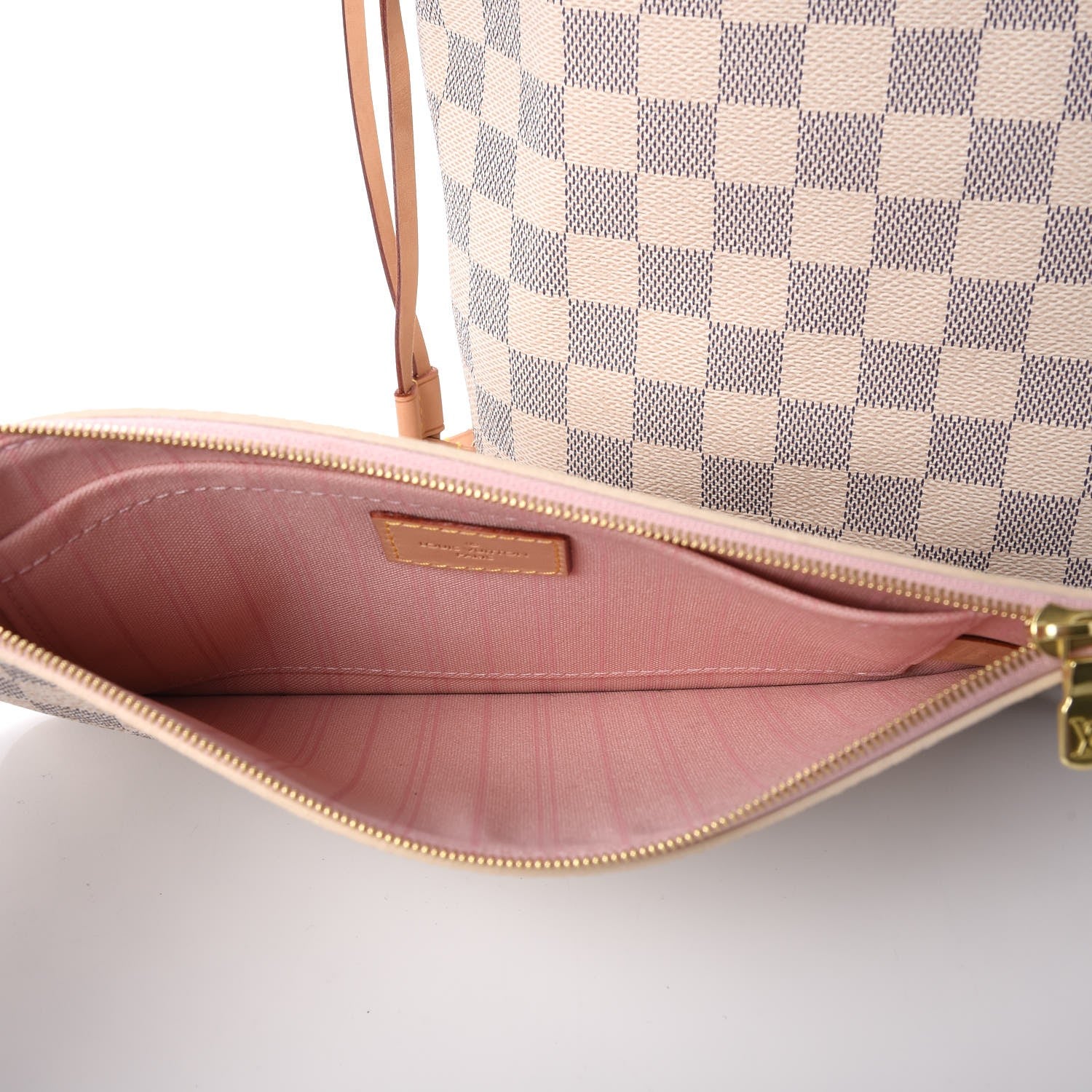 Louis Vuitton Damier Azur Neo Neverfull MM Rose Ballerine 6 of 9