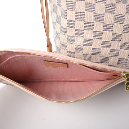 Louis Vuitton Damier Azur Neo Neverfull MM Rose Ballerine 6 of 9