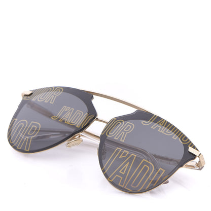 Christian Dior Reflected Prism Mirrored Sunglasses Black Gold 8 of 9