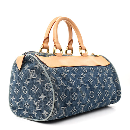 Louis Vuitton Monogram Denim Neo Speedy Blue 3 of 12
