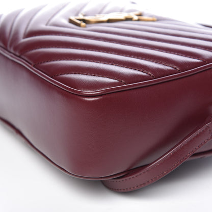 Saint Laurent Calfskin Matelasse Monogram Lou Camera Bag Dark Legion Red 9 of 9