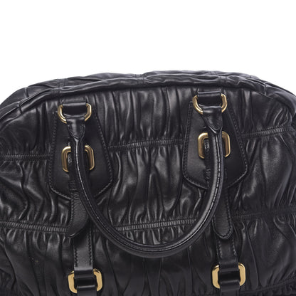 Prada Nappa Gaufre Buckle Bowler Black 11 of 11