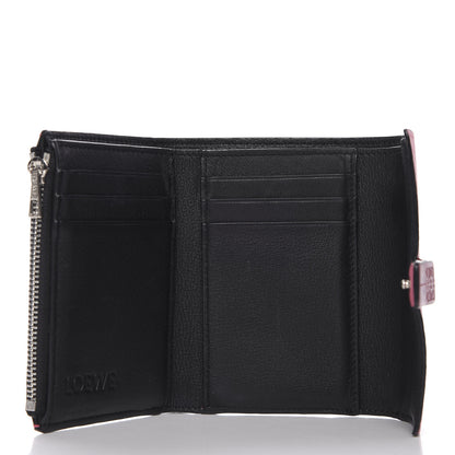 Loewe Grained Calfskin Compact Zip Wallet Wild Rose Raspberry 5 of 9