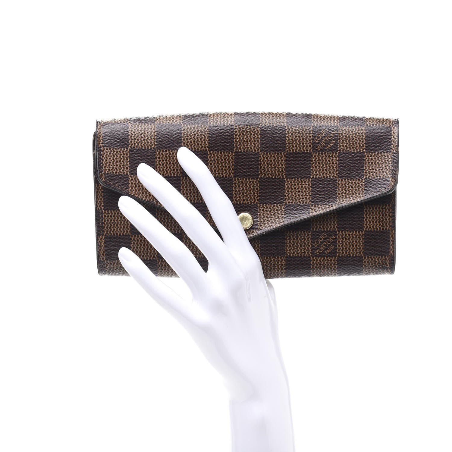 Louis Vuitton Damier Ebene Sarah Wallet NM 2 of 9