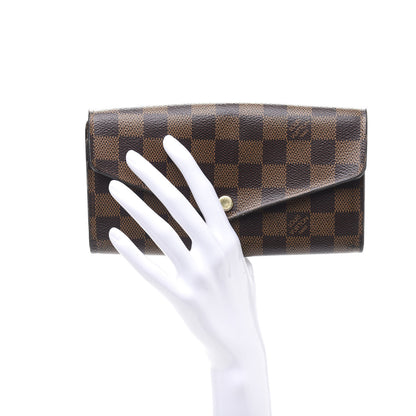 Louis Vuitton Damier Ebene Sarah Wallet NM 2 of 9