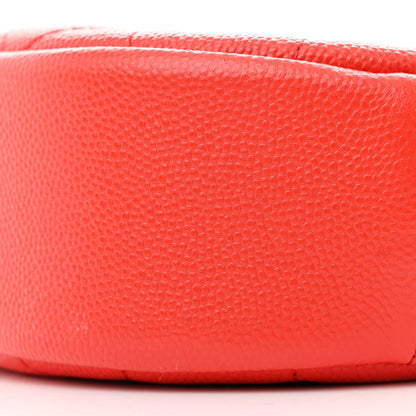 Chanel Caviar Quilted Round Clutch With Chain Red 10 of 10