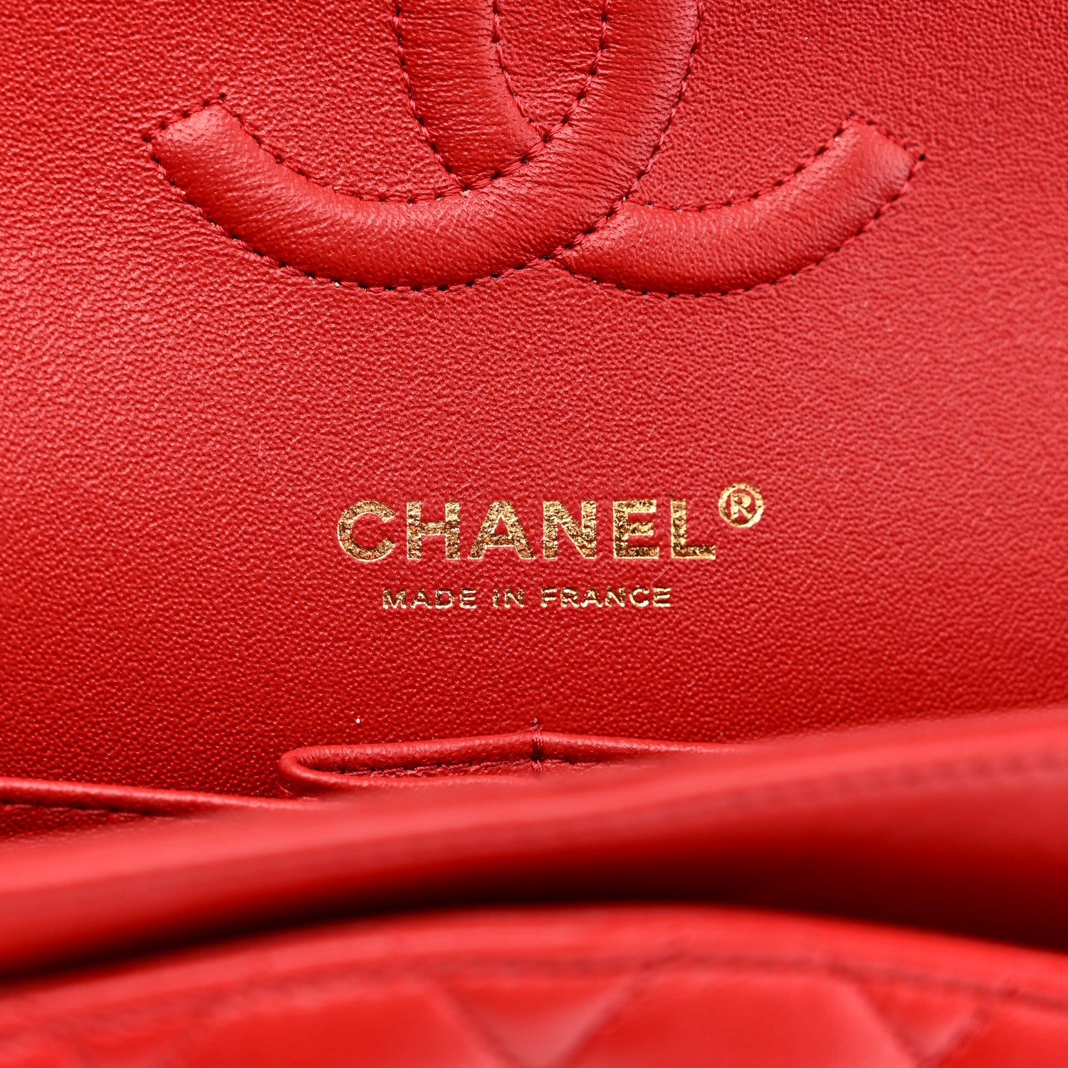 Chanel Lambskin Quilted Medium Double Flap Red 6 of 14