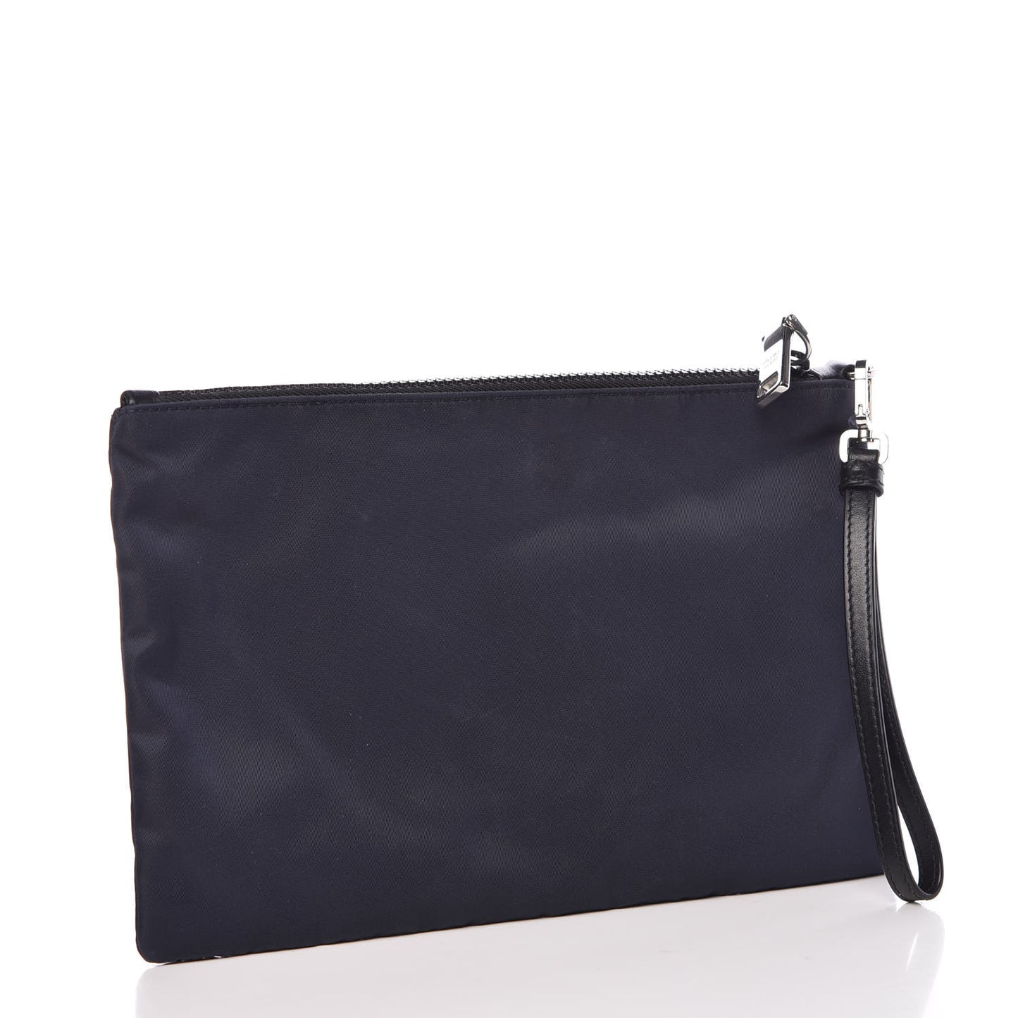 Tessuto Nylon Saffiano Wristlet Blue