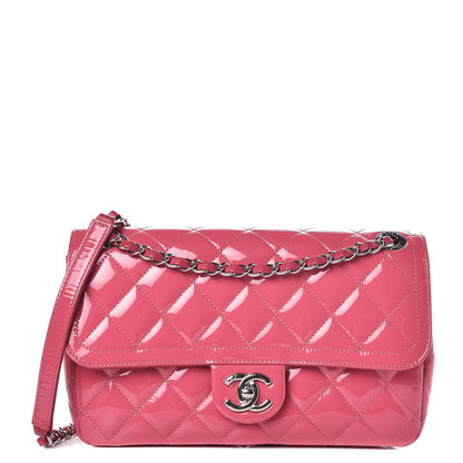 Chanel Patent Quilted Large Coco Shine Flap Pink 1 of 11