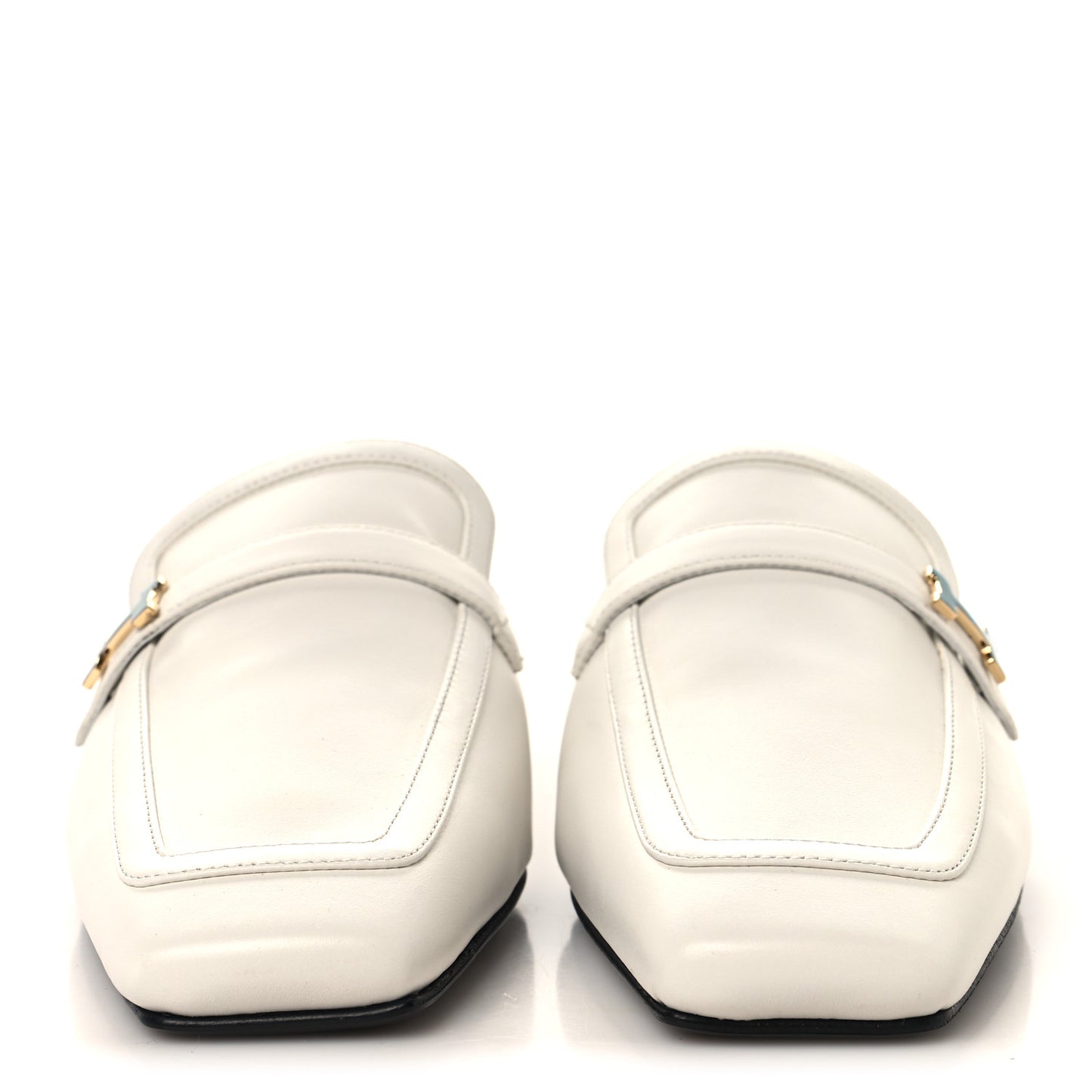 Calfskin Womens Groupie Mules 35 White