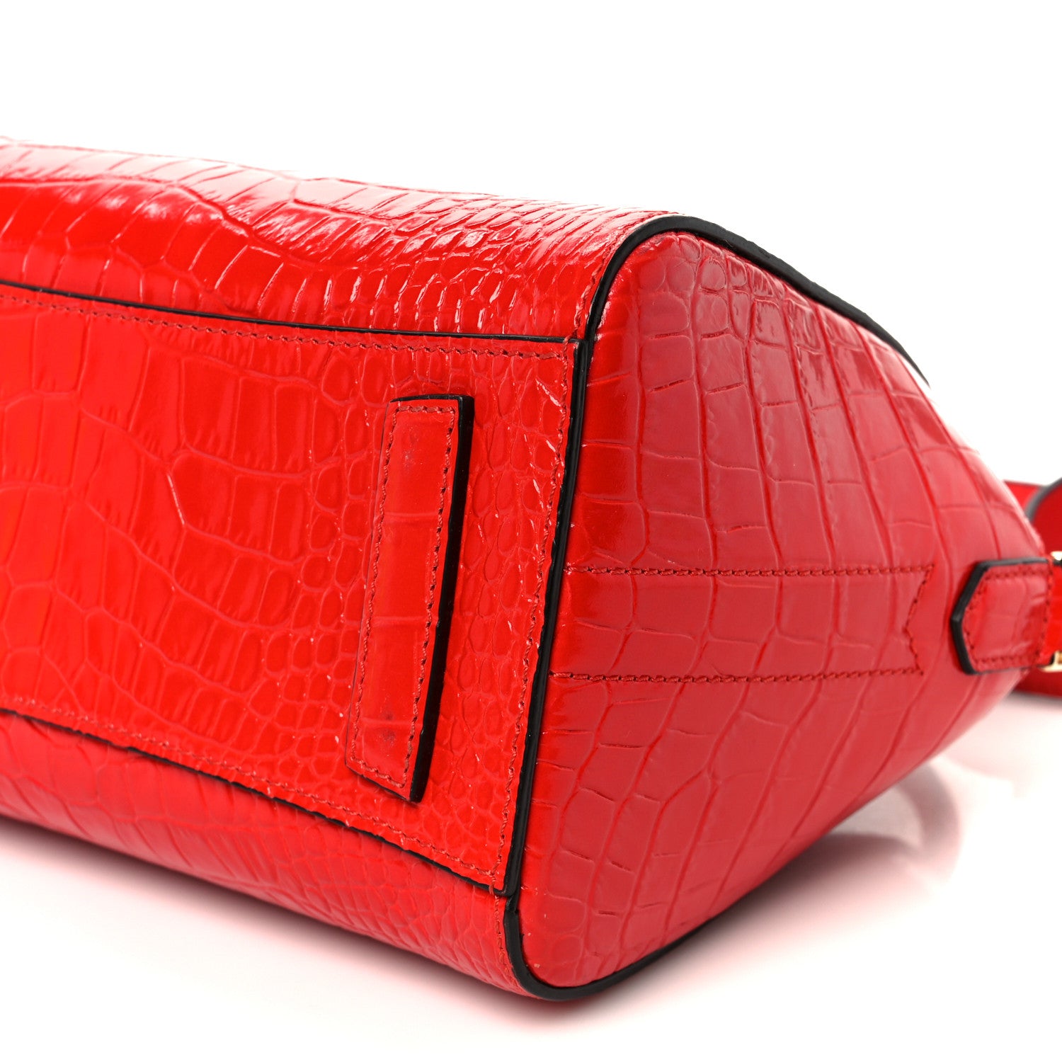 Givenchy Calfskin Crocodile Embossed Mini Antigona Red 1818596