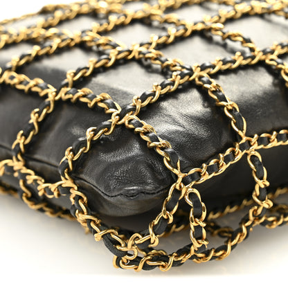 Chanel Lambskin Shopping Chain Tote Black 11 of 12
