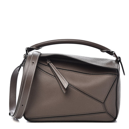 Loewe Calfskin Small Puzzle Bag Dark Taupe 1 of 9