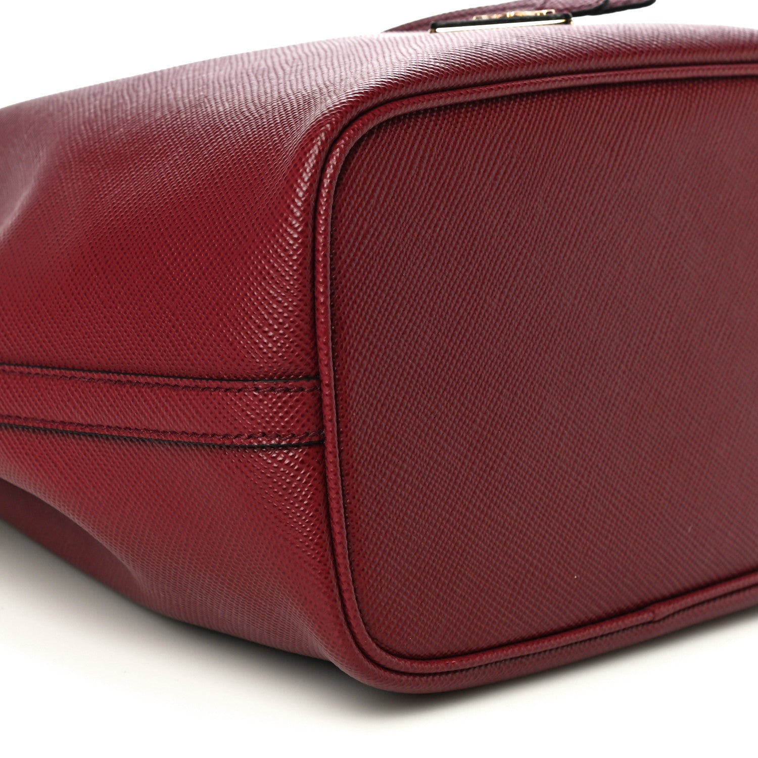Prada Saffiano Cuir Bucket Bag Cerise 9 of 10