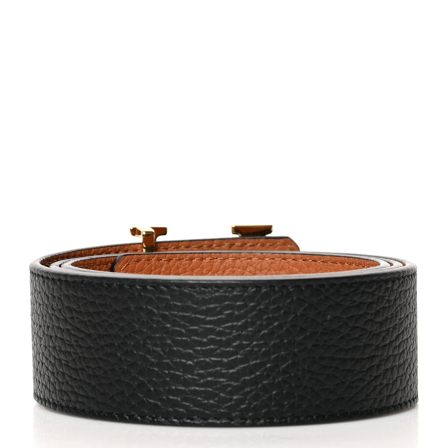 Taurillon Calfskin 30mm LV Initiales Reversible Belt 85 34 Black