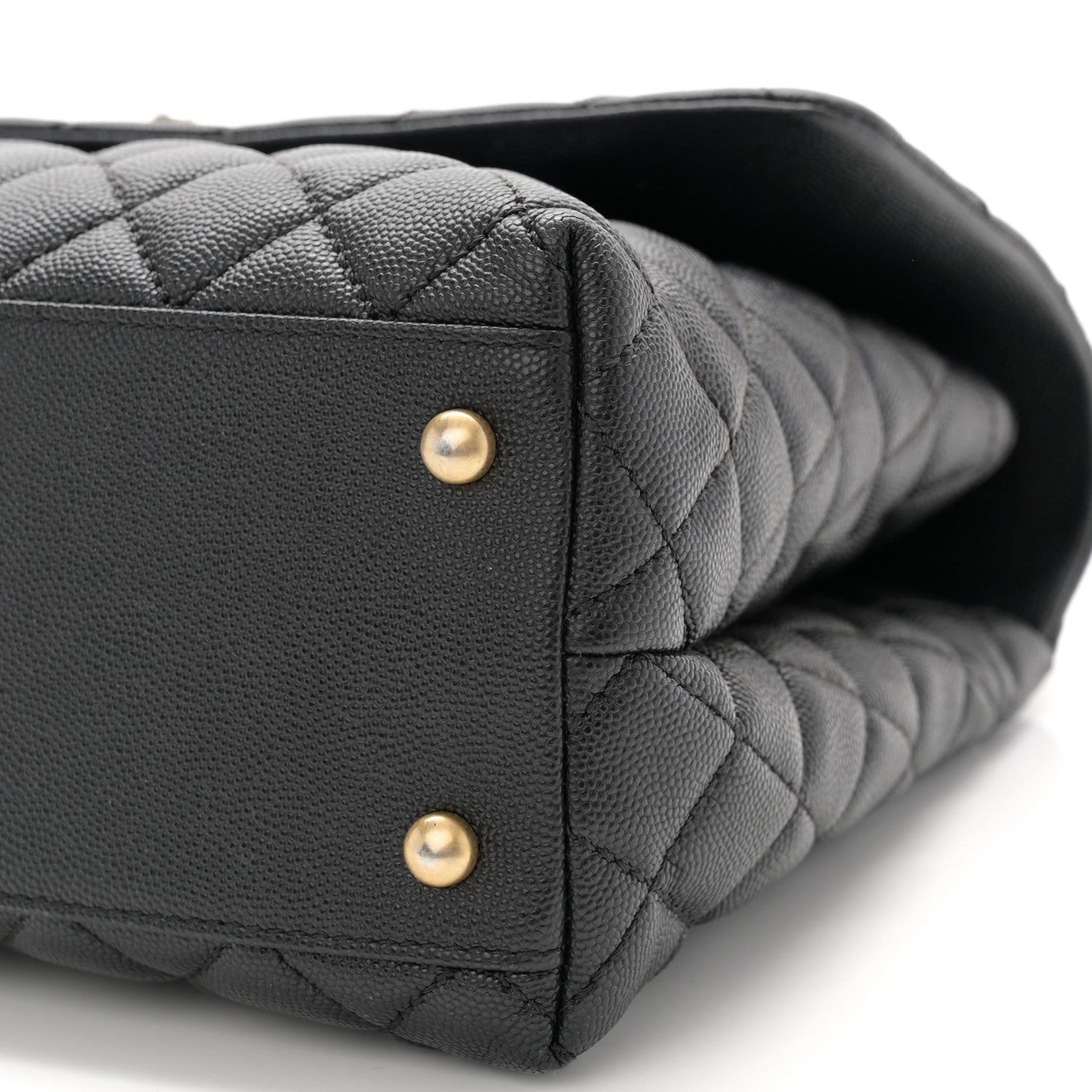 Chanel Caviar Quilted Medium Coco Handle Flap Black 10 of 12