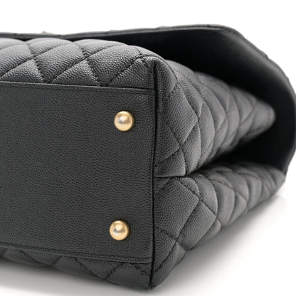 Chanel Caviar Quilted Medium Coco Handle Flap Black 10 of 12