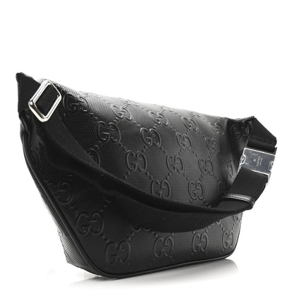 Gucci Calfskin GG Tennis Embossed Pocket Belt Bag Black 3 of 10