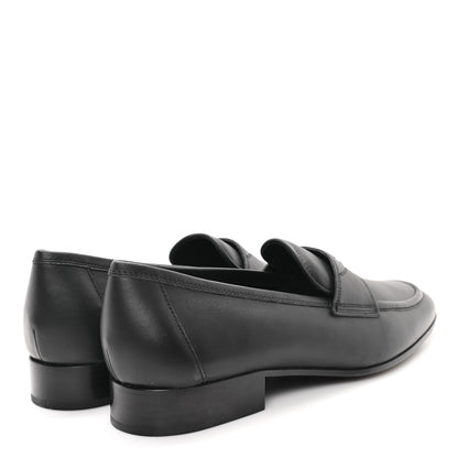 Chanel Lambskin Mens Stitched CC Loafers 42 Black 5 of 10