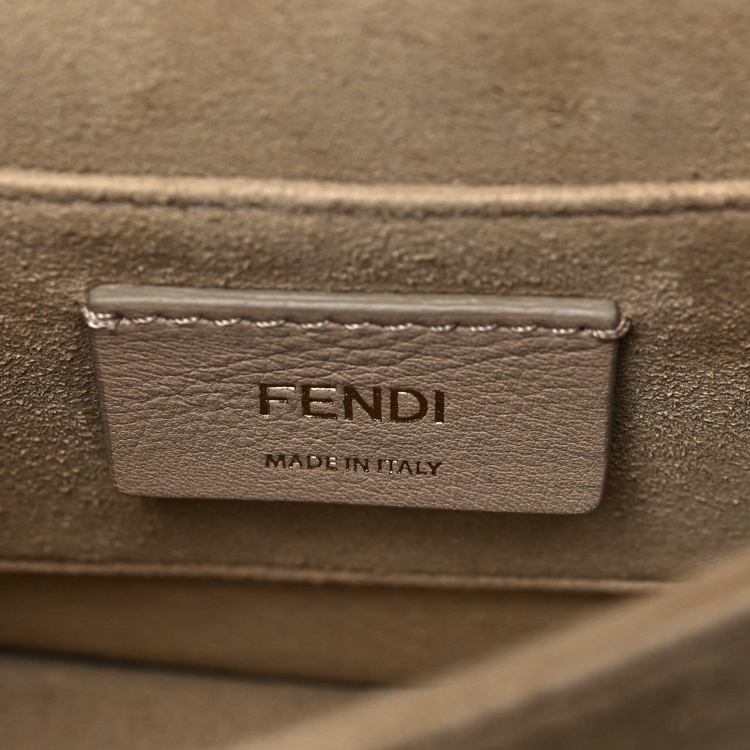 Fendi Vitello Liberty Bi-Color FF 1974 Embossed Small Kan U Shoulder Bag Maya Black 6 of 7
