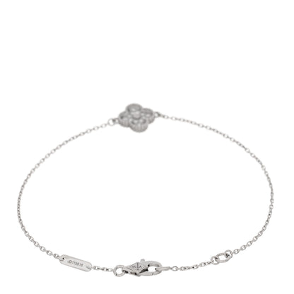 Van Cleef & Arpels 18K White Gold Diamond Sweet Alhambra Bracelet 2 of 5