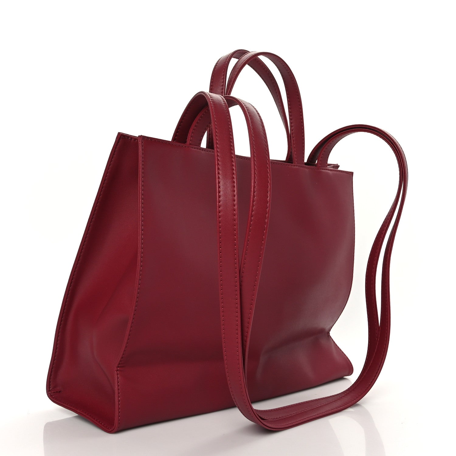 Telfar Vegan Leather Medium Shopping Bag Oxblood 3 of 8