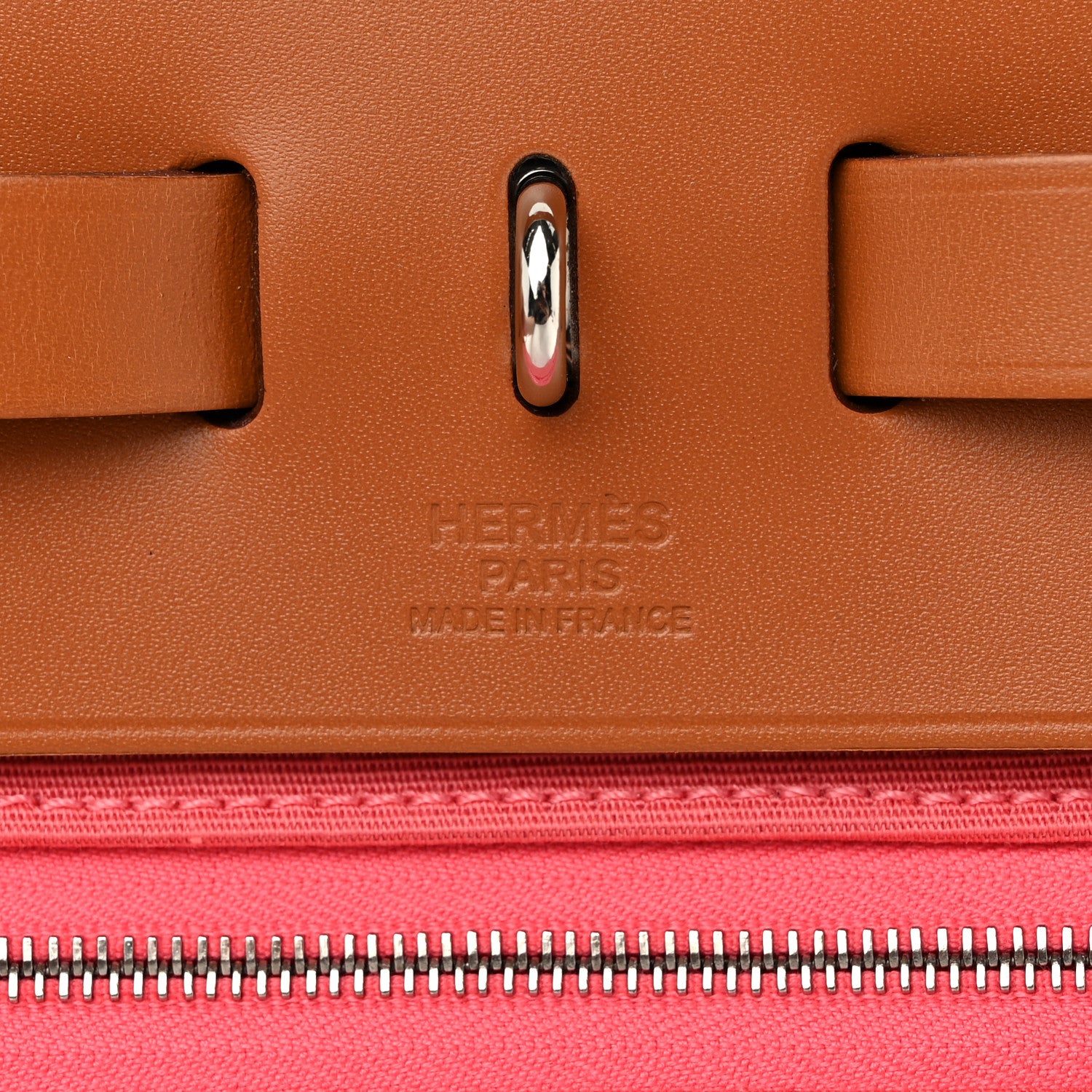 Hermes Vache Hunter Toile Herbag Zip 31 PM Rose Azalee Natural 6 of 12