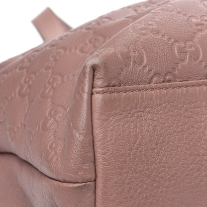 Gucci Guccissima Medium Zippered Shopping Tote Rose Beige 6 of 11