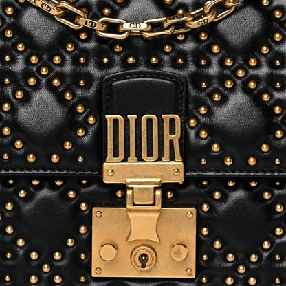 Christian Dior Lambskin Cannage Studded Large Dioraddict Flap Bag Black 8 of 14