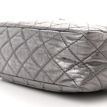 Chanel Metallic Aged Calfskin Quilted Medium Reissue Camera Case Dark Silver 10 of 21