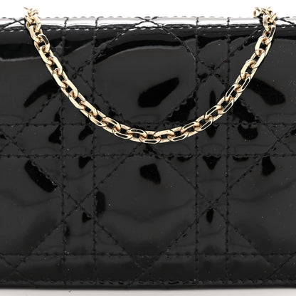 Christian Dior Patent Cannage Nano Lady Dior Card Holder Black 6 of 10